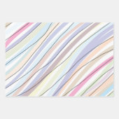 モダンスタイリッシュ抽象芸術パステルデザイン ラッピングペーパーシート (正面)