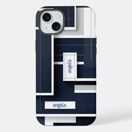 モダンスタイリッシュ抽象芸術 iPhoneケース (裏面)