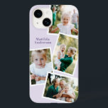 モダンスタイリッシュ数々の写真家族ガーリー紫 Case-Mate iPhone 14ケース<br><div class="desc">スタイリッシュモダン数々の写真ファミリ電子電話ケースデザイン。理想的な誕生日、クリスマス、母の日または父の日のデザイン。紫の薄紫色を変更することができる。</div>
