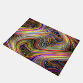 モダンスタイリッシュ数々の曲線 ドアマット (アングル)