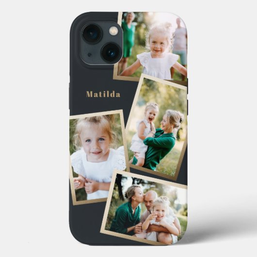 モダンスタイリッシュ数々の金ゴールド写真家電子家族 Case-Mate iPhoneケース (裏面)