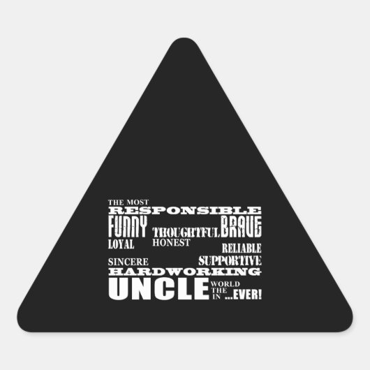 モダンスタイリッシュ最高の素晴らしuncles :クオリティ 三角形シール (正面)