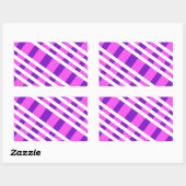 モダンスタイリッシュ格子模様 長方形シール (シート)