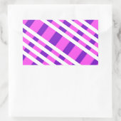 モダンスタイリッシュ格子模様 長方形シール (バッグ)