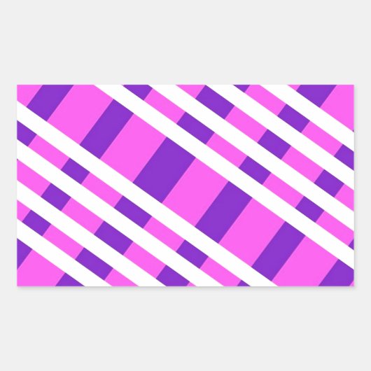 モダンスタイリッシュ格子模様 長方形シール (正面)