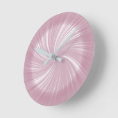 モダンスタイリッシュ淡い色のバラピンクラジアントツイストスタイル ラウンド壁時計 (傾斜)