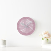 モダンスタイリッシュ淡い色のバラピンクラジアントツイストスタイル ラウンド壁時計 (ホーム)