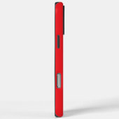 モダンスタイリッシュ無地の名前をカスタムするCLASIC赤色 Case-Mate iPhoneケース (裏面 / 右)