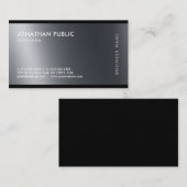 モダンスタイリッシュ白黒カッコいいプロフェッショナル 名刺 (正面/裏面)