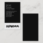 モダンスタイリッシュ白黒フィットネス 名刺 (正面/裏面)