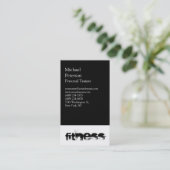 モダンスタイリッシュ白黒フィットネス 名刺 (スタンド正面)