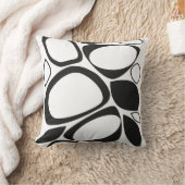 モダンスタイリッシュ白黒抽象芸術パターン クッション (ブランケット)