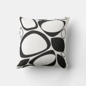 モダンスタイリッシュ白黒抽象芸術パターン クッション (裏面)