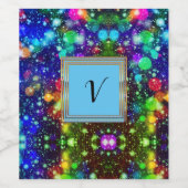 モダンスタイリッシュ紋文冬パーティー#2 ワインラベル (シングルラベル)