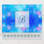 モダンスタイリッシュ紋様 |雪パーティー#2 リキュールボトルラベル (シングルラベル)