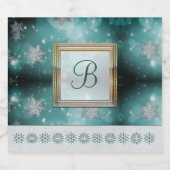 モダンスタイリッシュ紋様 |雪パーティー#3 ビールラベル (シングルラベル)