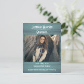 モダンスタイリッシュ素朴写真卒業 案内ポストカード (スタンド正面)