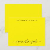 モダンスタイリッシュ結婚のスクリプエレガントト ノートカード (正面/裏面)