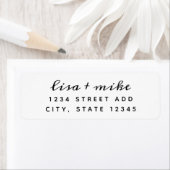モダンスタイリッシュ結婚差出人住所 ラベル (インサイチュ)