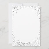 モダンスタイリッシュ結婚紙吹雪ブラック 招待状 (裏面)