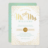 モダンスタイリッシュ結婚紙吹雪造幣局 招待状 (正面/裏面)