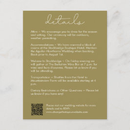 モダンスタイリッシュ結婚詳細 エンクロージャーカード