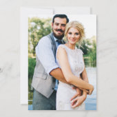 モダンスタイリッシュ結婚Archの青い写真 招待状 (裏面)