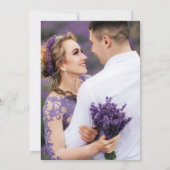 モダンスタイリッシュ結婚Arch's Periwinkle Photo 招待状 (裏面)