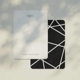 モダンスタイリッシュ線モノグラム文房具 ノートカード