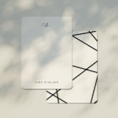 モダンスタイリッシュ線モノグラム文房具 ノートカード