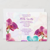 モダンスタイリッシュ蘭の卒業日の保存 セーブザデート (裏面)