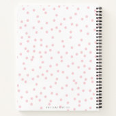 モダンスタイリッシュ赤面水玉模様空白のレシピ本 ノートブック (裏面)