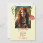 モダンスタイリッシュ野花 招待状 (裏面)