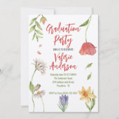 モダンスタイリッシュ野花 招待状 (正面)