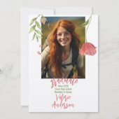 モダンスタイリッシュ野花 招待状 (裏面)