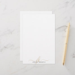 モダンスタイリッシュ金ゴールドイニシャルミニマル