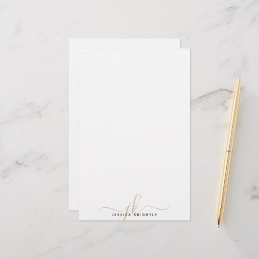 モダンスタイリッシュ金ゴールドイニシャルミニマル (正面/裏面インサイチュ)