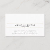 モダンスタイリッシュ金ゴールドミニマルトレンディー 名刺 (裏面)