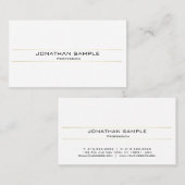 モダンスタイリッシュ金ゴールドミニマルトレンディー 名刺 (正面/裏面)