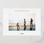 モダンスタイリッシュ金ゴールド写真haphaphaphaphaphy 箔シーズンカード (裏面)