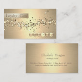 モダンスタイリッシュ金ゴールド紙吹雪ロイヤリティカード ロイヤリティカード (正面/裏面)