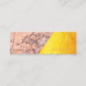 モダンスタイリッシュ金ゴールド、大理石、幾何学的 スキニー名刺 (正面)