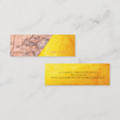 モダンスタイリッシュ金ゴールド、大理石、幾何学的 スキニー名刺 (正面/裏面)