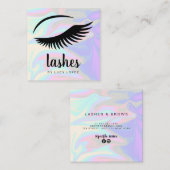 モダンスタイリッシュ雛ホログラフィー スクエア名刺 (正面/裏面)