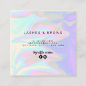 モダンスタイリッシュ雛ホログラフィー スクエア名刺 (裏面)