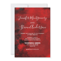 モダンスタイリッシュ黒と濃い赤の抽象芸術結婚