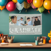 モダンスタイリッシュ4写真卒業 横断幕