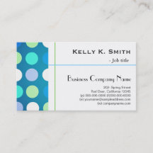 モダンスタイリッシュ,トレンディー，ビッグブルー，緑の水玉模様