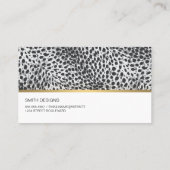 モダンスタイリッシュ |ヒョウの背ファッショニスタ景 名刺 (裏面)