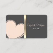 モダンスタイリッシュ,プロフェッショナルハートアポイントメント 予約カード (正面)